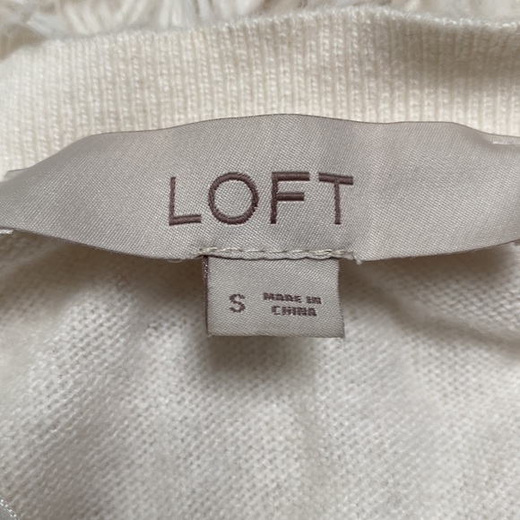 Loft Drape Open Cardigan 💗 Gray & White - Picture 11 of 13